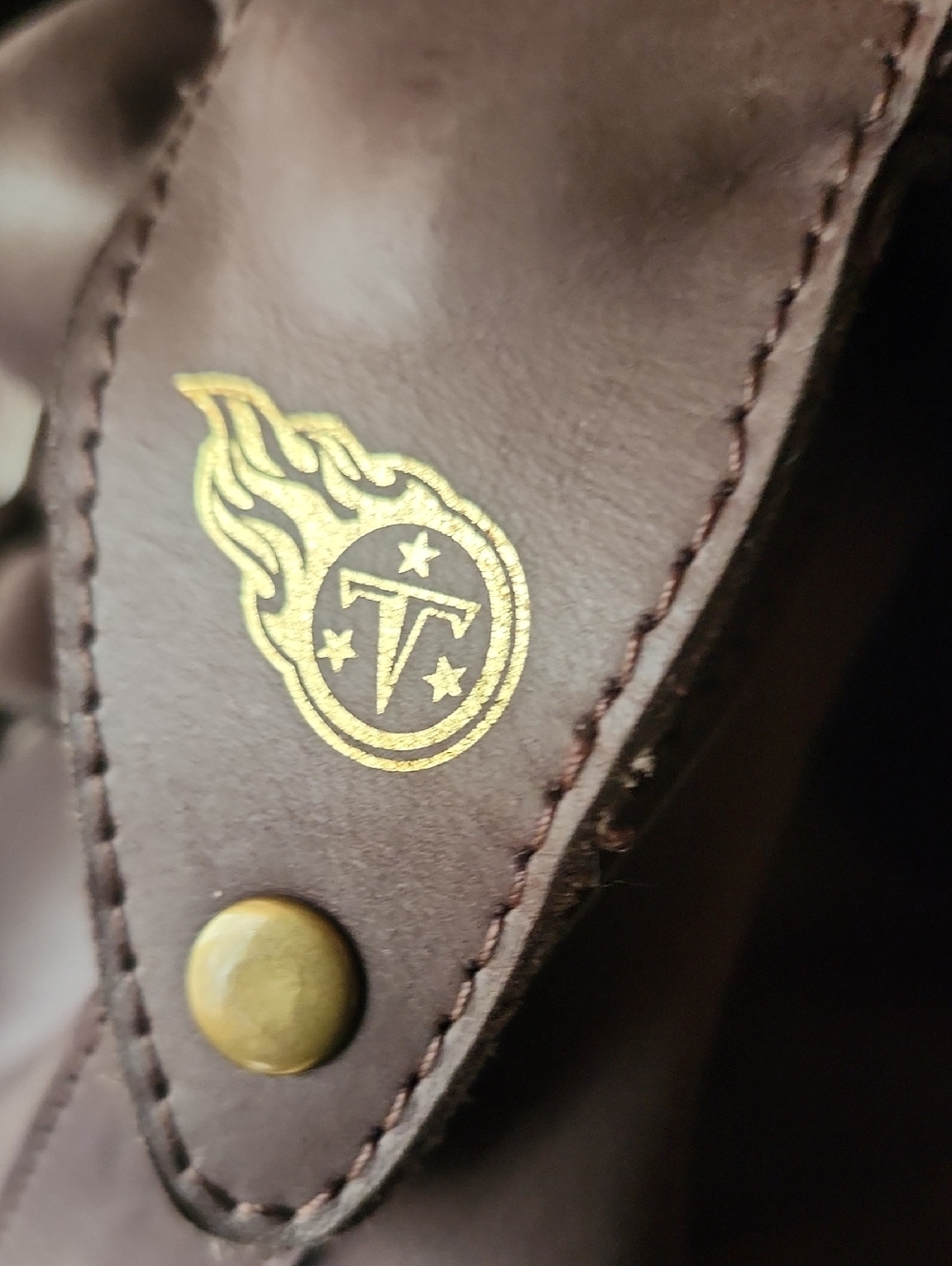 Able Brown Leather Logo Patch Tote - Picture 13 of 16